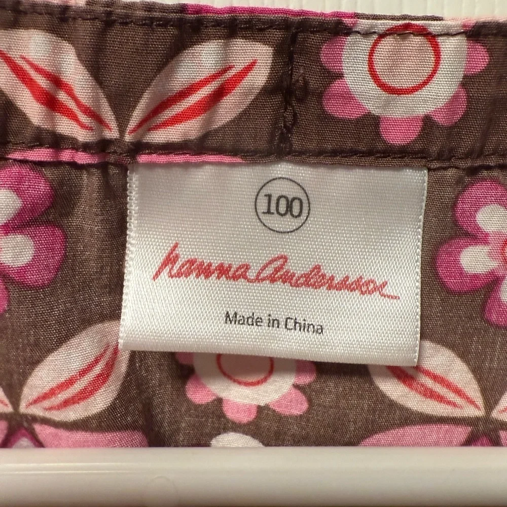 Hanna Andersson Floral Sleeveless Pillowcase Dress Girls Size 100 (4)